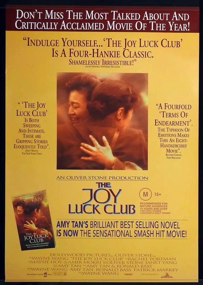 THE JOY LUCK CLUB Original One sheet Movie poster Andrew McCarthy Lisa Lu