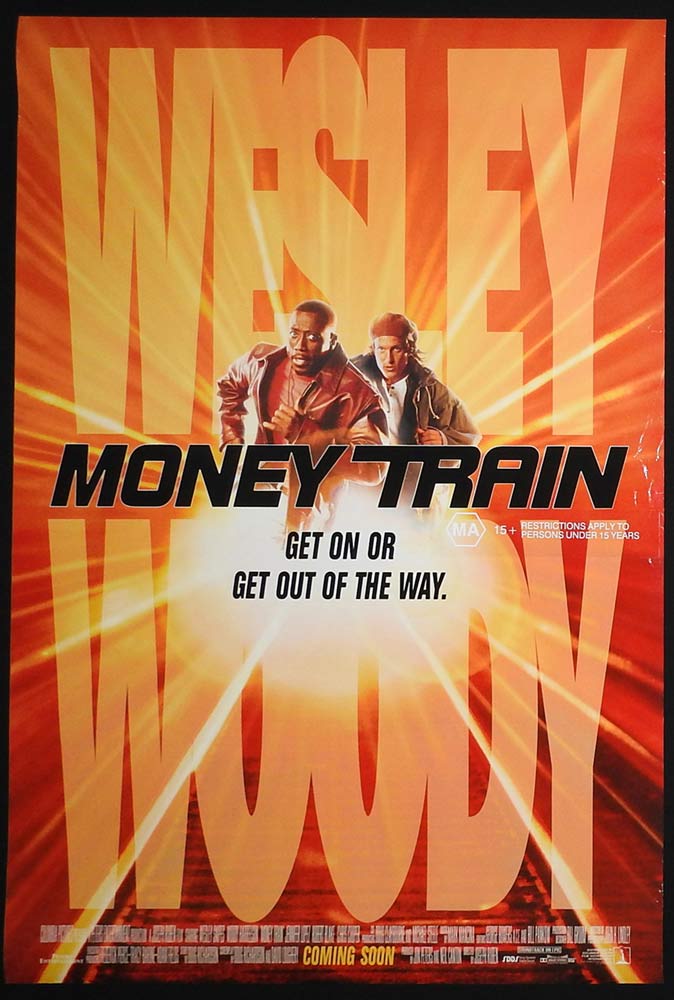 MONEY TRAIN Original Rolled One sheet Movie poster Wesley Snipes Jennifer Lopez