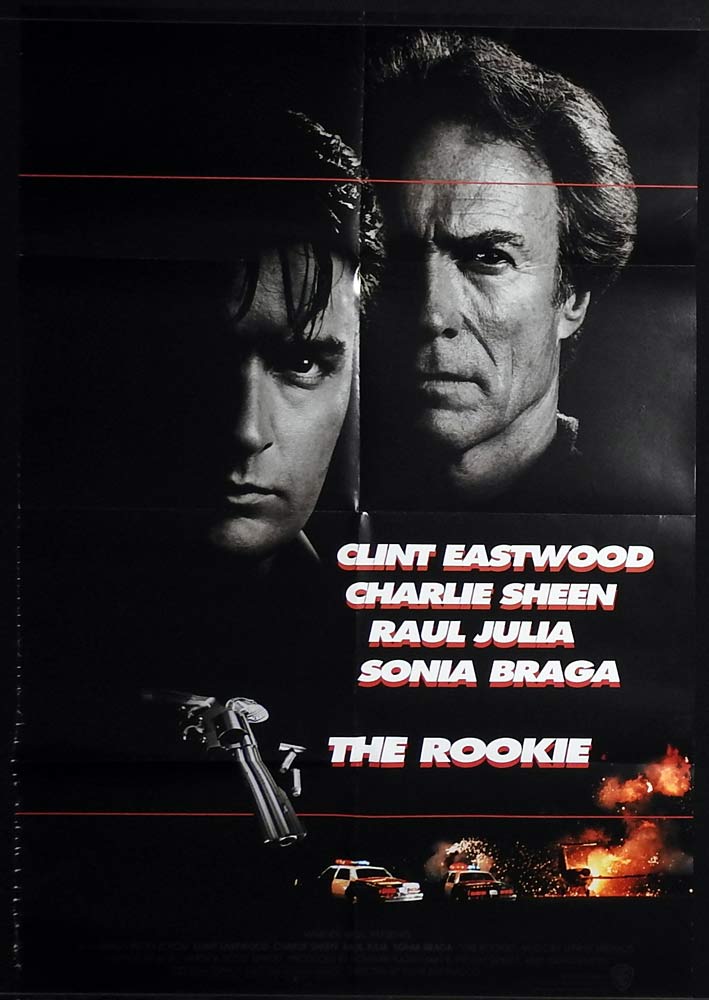 THE ROOKIE One sheet Movie poster Clint Eastwood Charlie Sheen