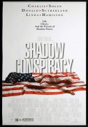 SHADOW CONSPIRACY Rolled One sheet Movie poster Charlie Sheen Donald Sutherland