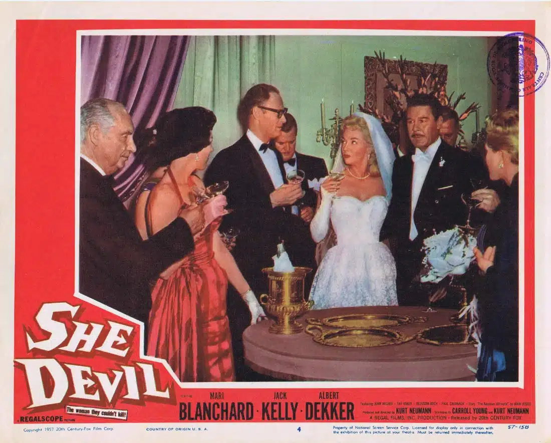 SHE DEVIL Lobby Card 4 Mari Blanchard Sci Fi Female Monster 1957
