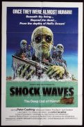 SHOCK WAVES US One sheet Movie poster Peter Cushing Horror Zombies