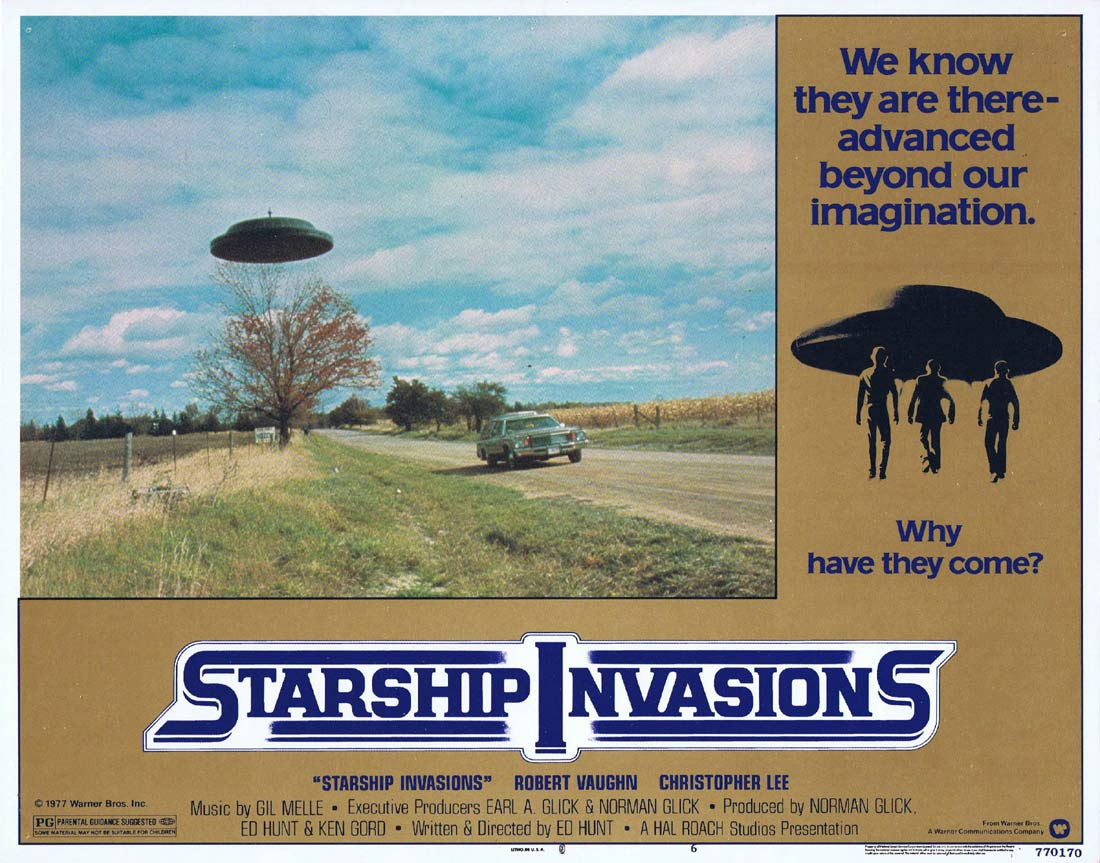 STARSHIP INVASIONS Original Lobby card 6 Robert Vaughn Christopher Lee Sci Fi