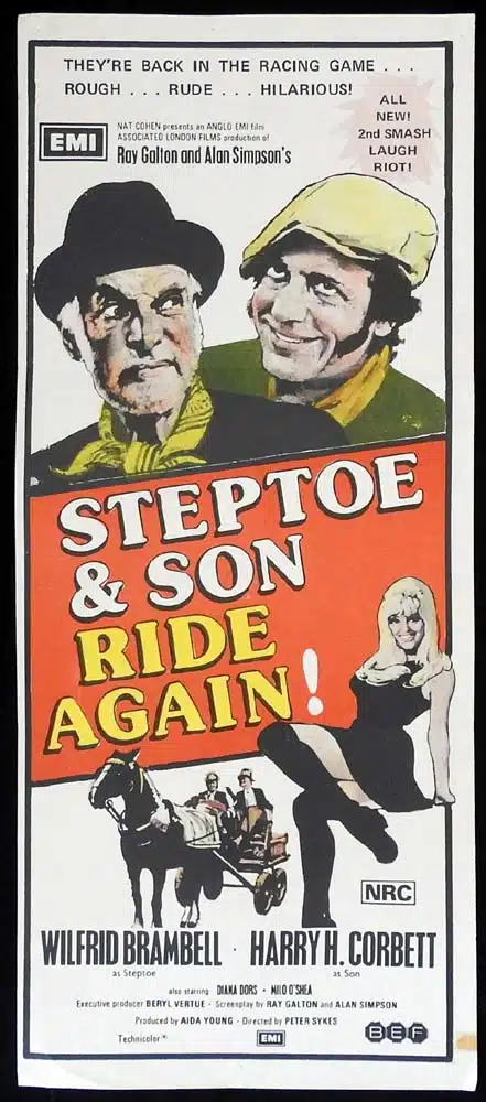 STEPTOE AND SON RIDE AGAIN Original Daybill Movie Poster Harry H. Corbett Wilfrid Brambell