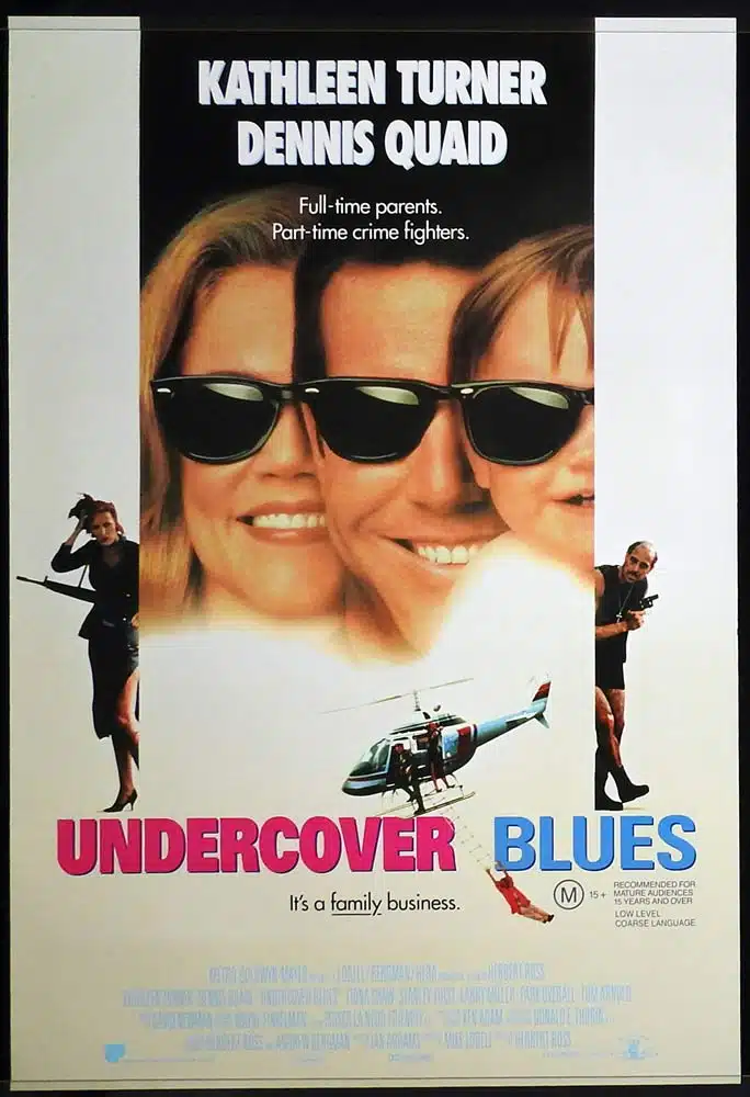 UNDERCOVER BLUES Original One sheet Movie poster Kathleen Turner Dennis Quaid