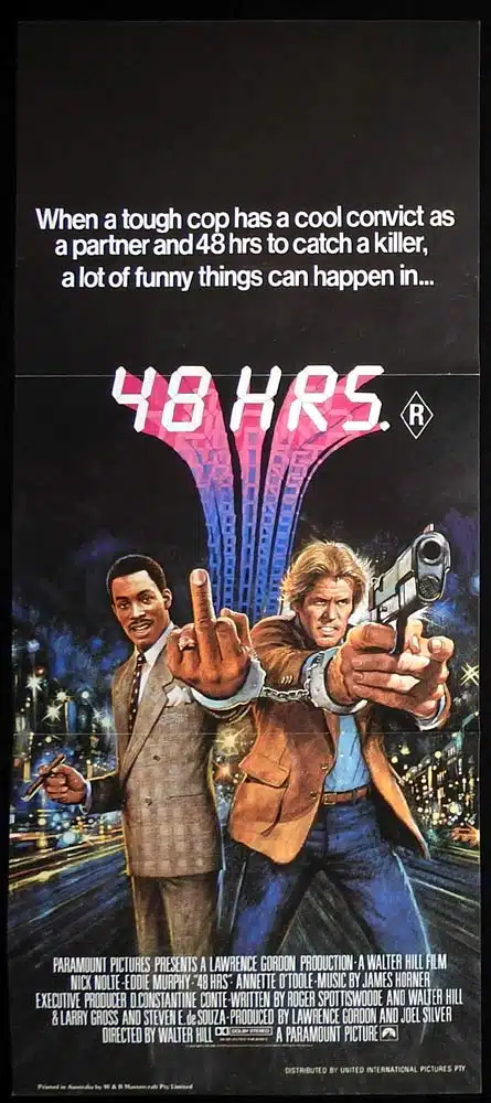 48 HOURS Original Daybill Movie poster Nick Nolte Eddie Murphy Walter Hill