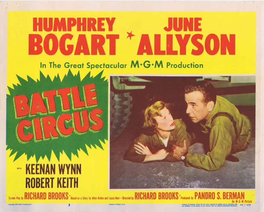 BATTLE CIRCUS Original US Lobby Card 3 Humphrey Bogart June Allyson