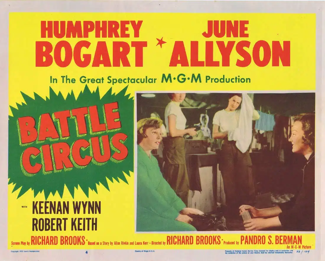 BATTLE CIRCUS Original US Lobby Card 4 Humphrey Bogart June Allyson