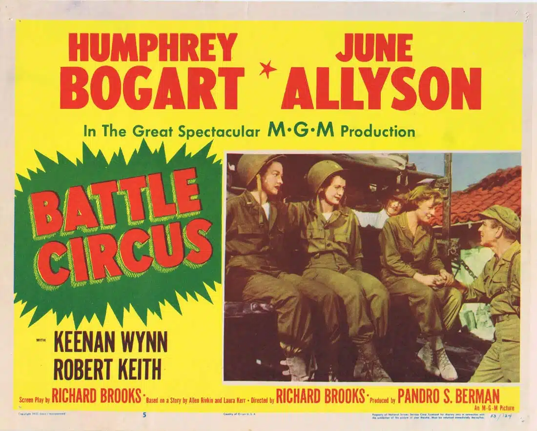 BATTLE CIRCUS Original US Lobby Card 5 Humphrey Bogart June Allyson