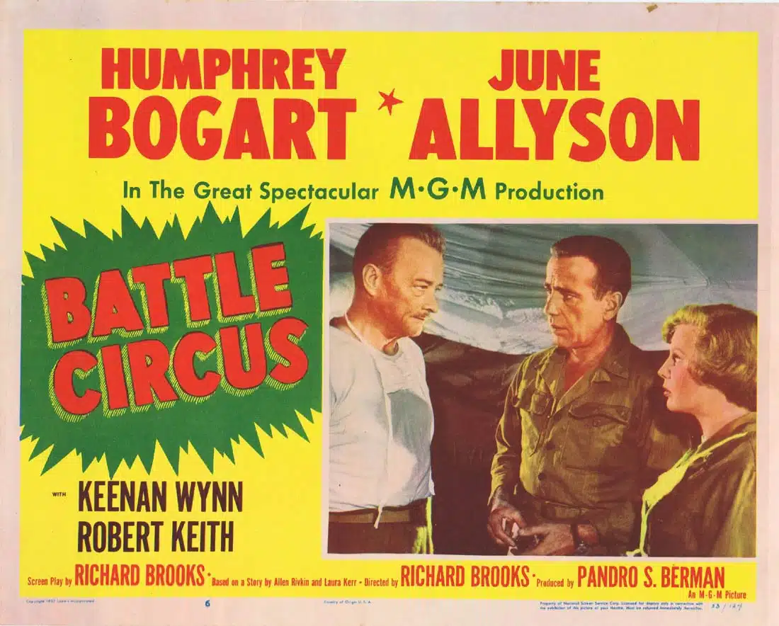 BATTLE CIRCUS Original US Lobby Card 6 Humphrey Bogart June Allyson