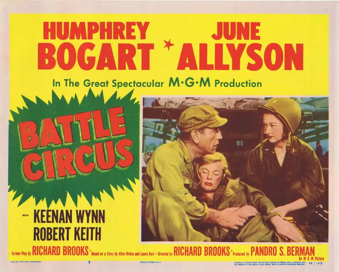 BATTLE CIRCUS Original US Lobby Card 7 Humphrey Bogart June Allyson