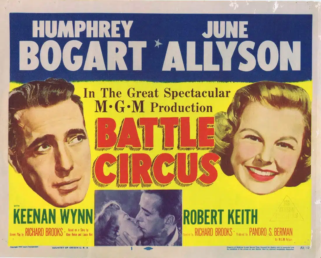 BATTLE CIRCUS Original US Title Lobby Card Humphrey Bogart June Allyson