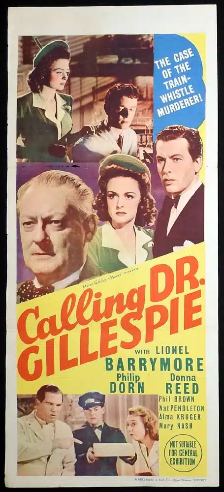 CALLING DR GILLESPIE Original Daybill Movie Poster Lionel Barrymore Philip Dorn Donna Reed