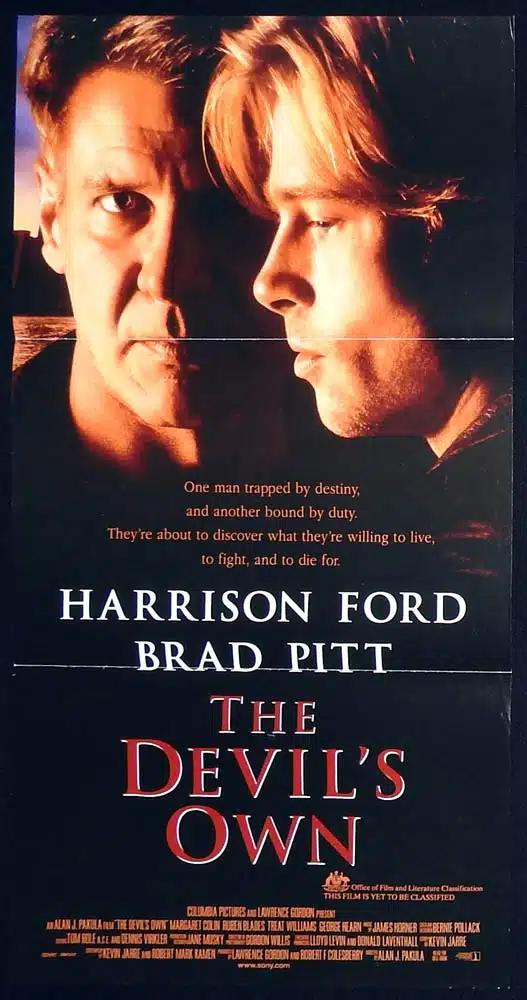 THE DEVIL’S OWN Original daybill Movie poster Harrison Ford Brad Pitt