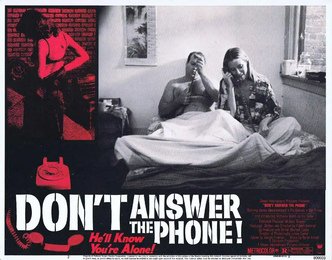 DON’T ANSWER THE PHONE Original Lobby Card 2 James Westmoreland