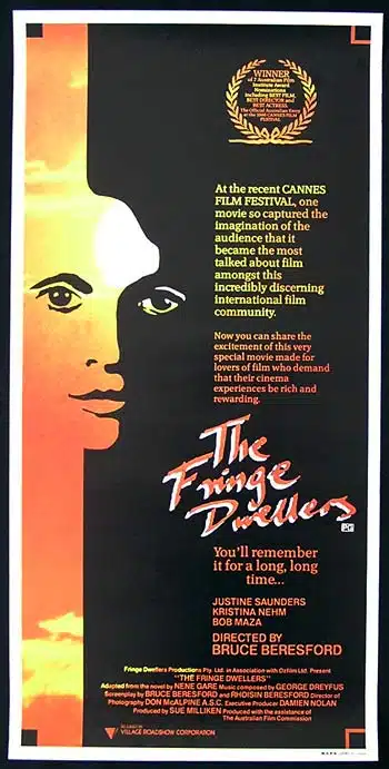 THE FRINGE DWELLERS Original daybill poster Bruce Beresford Australian Film