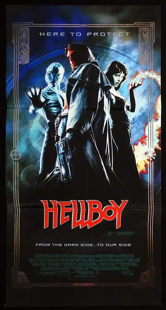 HELLBOY Original Daybill Movie poster Ron Perlman Selma Blair Jeffrey Tambor
