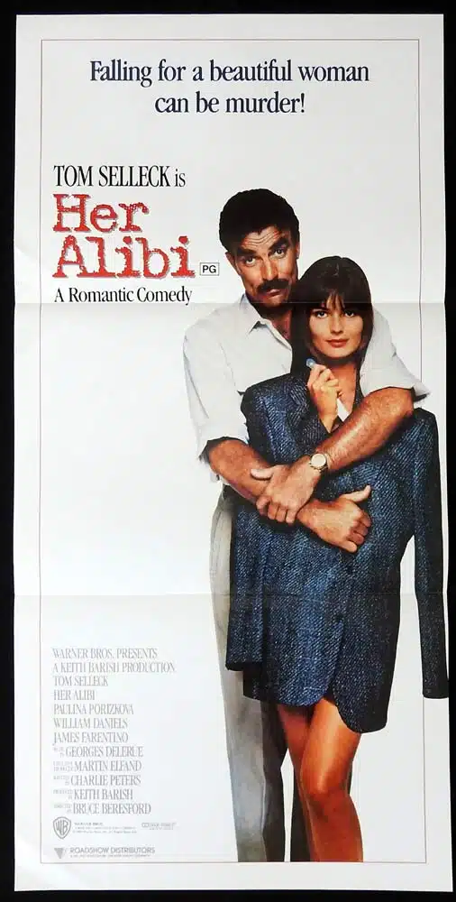 HER ALIBI Original Daybill Movie Poster Tom Selleck Paulina Porizkova