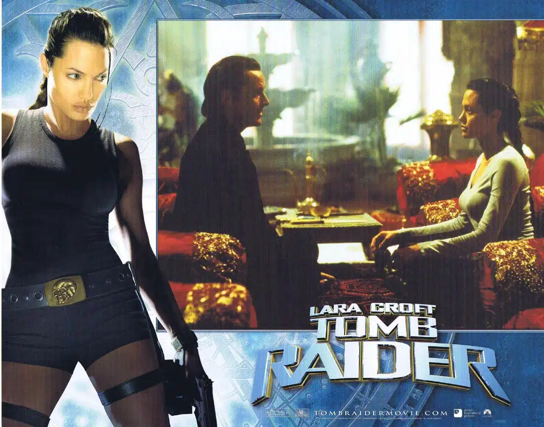 LARA CROFT TOMB RAIDER Original Lobby Card 7 Angelina Jolie Daniel Craig