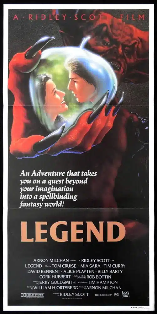 LEGEND Original Daybill Movie Poster Ridley Scott Tom Cruise