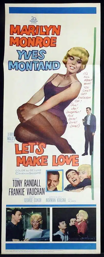 LET’S MAKE LOVE Original US Insert Movie Poster Marilyn Monroe Yves Montand