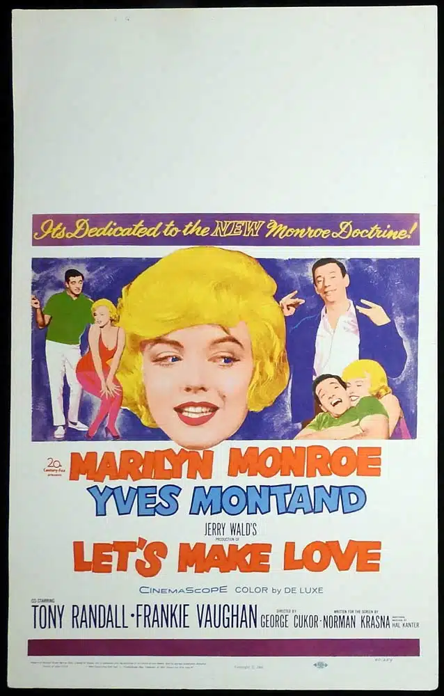 LET’S MAKE LOVE Original Window Card Movie poster Marilyn Monroe Yves Montand