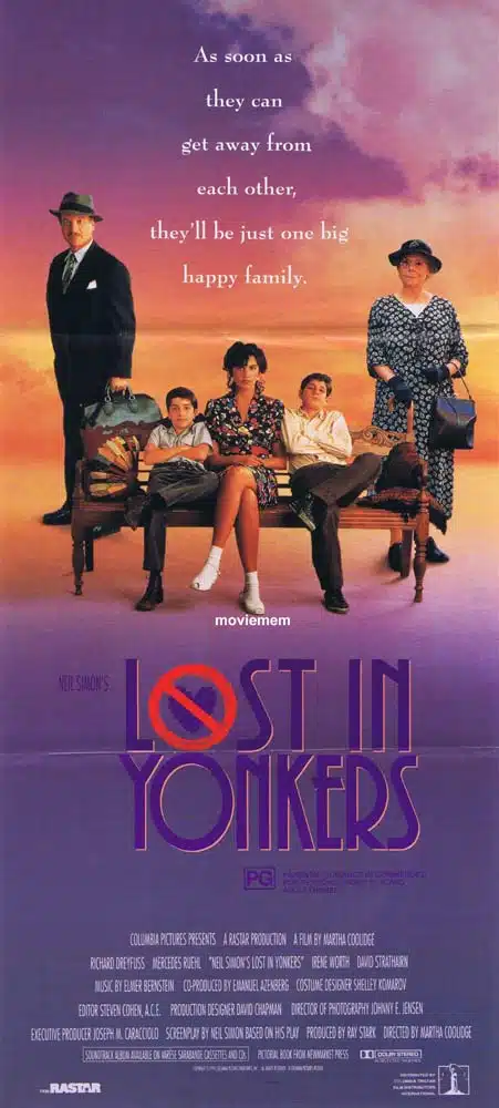 LOST IN YONKERS Original Daybill Movie Poster Richard Dreyfuss Mercedes Ruehl