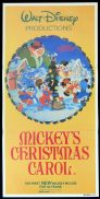 MICKEY'S CHRISTMAS CAROL Original Daybill Movie Poster Alan Young Disney