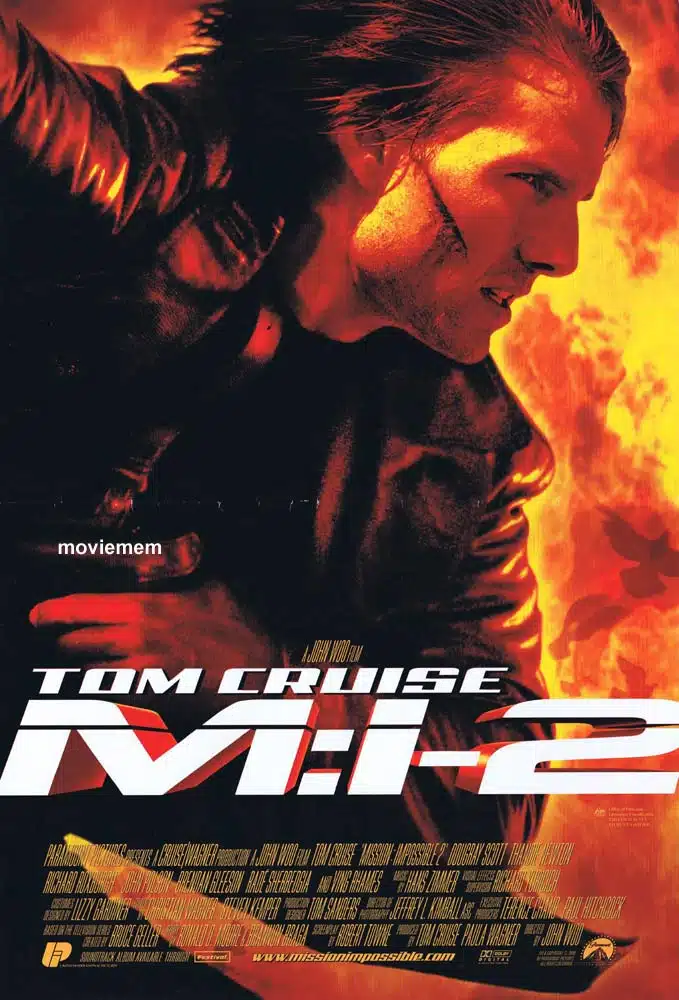 MISSION IMPOSSIBLE II Original Double Sided Daybill Movie Poster Tom Cruise Dougray Scott 2