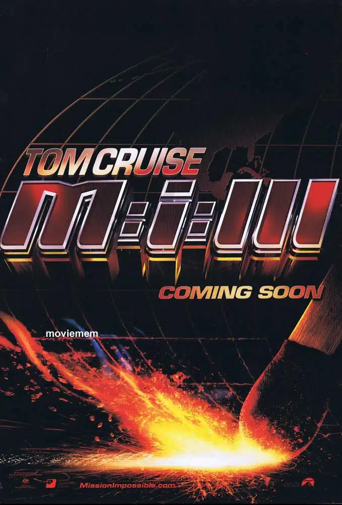 MISSION IMPOSSIBLE III Original Advance Double Sided Daybill Movie Poster Tom Cruise 3