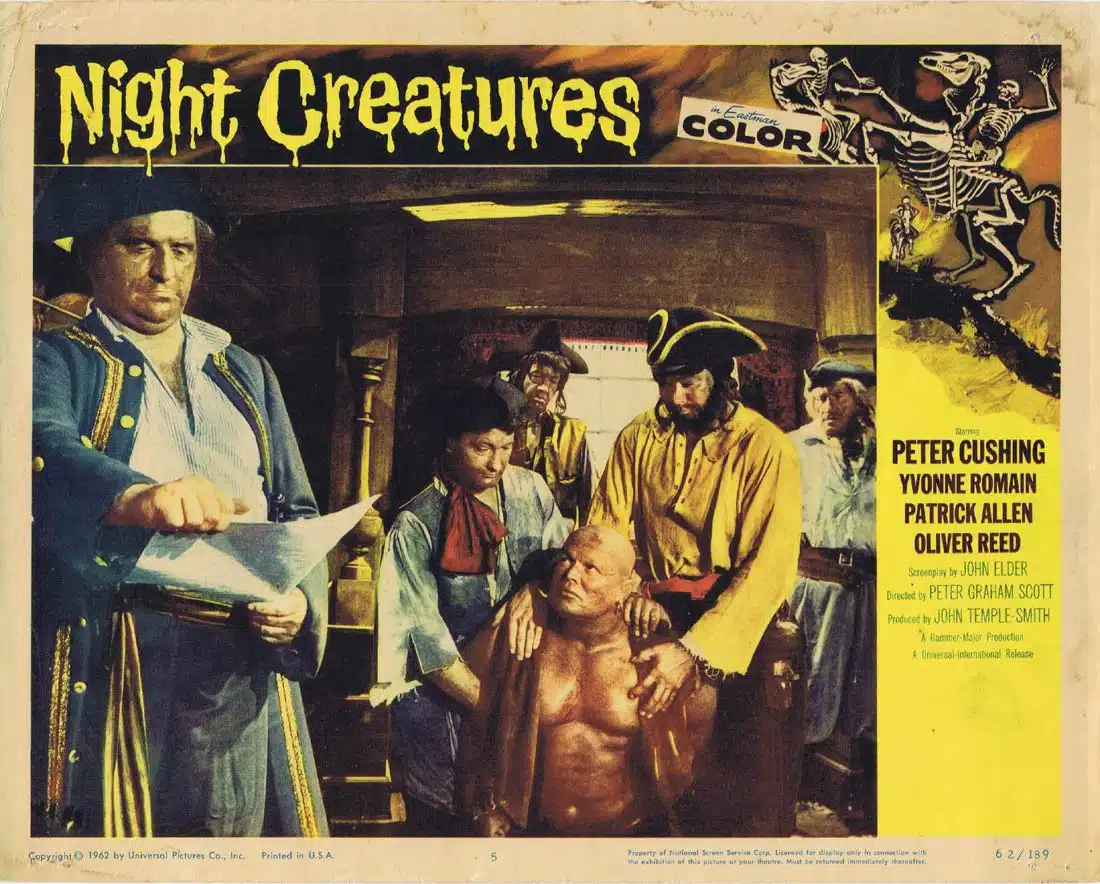 NIGHT CREATURES aka CAPTAIN CLEGG Lobby Card 5 Peter Cushing Hammer Horror