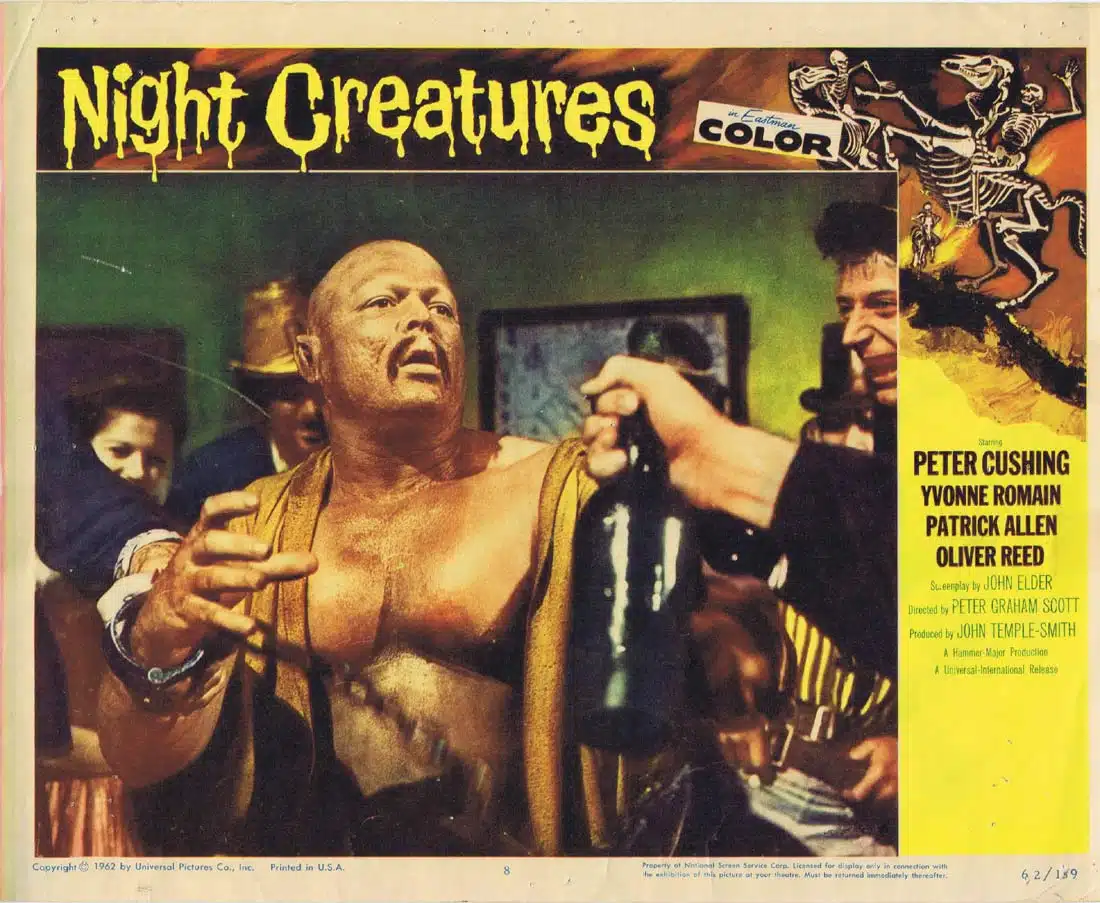 NIGHT CREATURES aka CAPTAIN CLEGG Lobby Card 8 Peter Cushing Hammer Horror