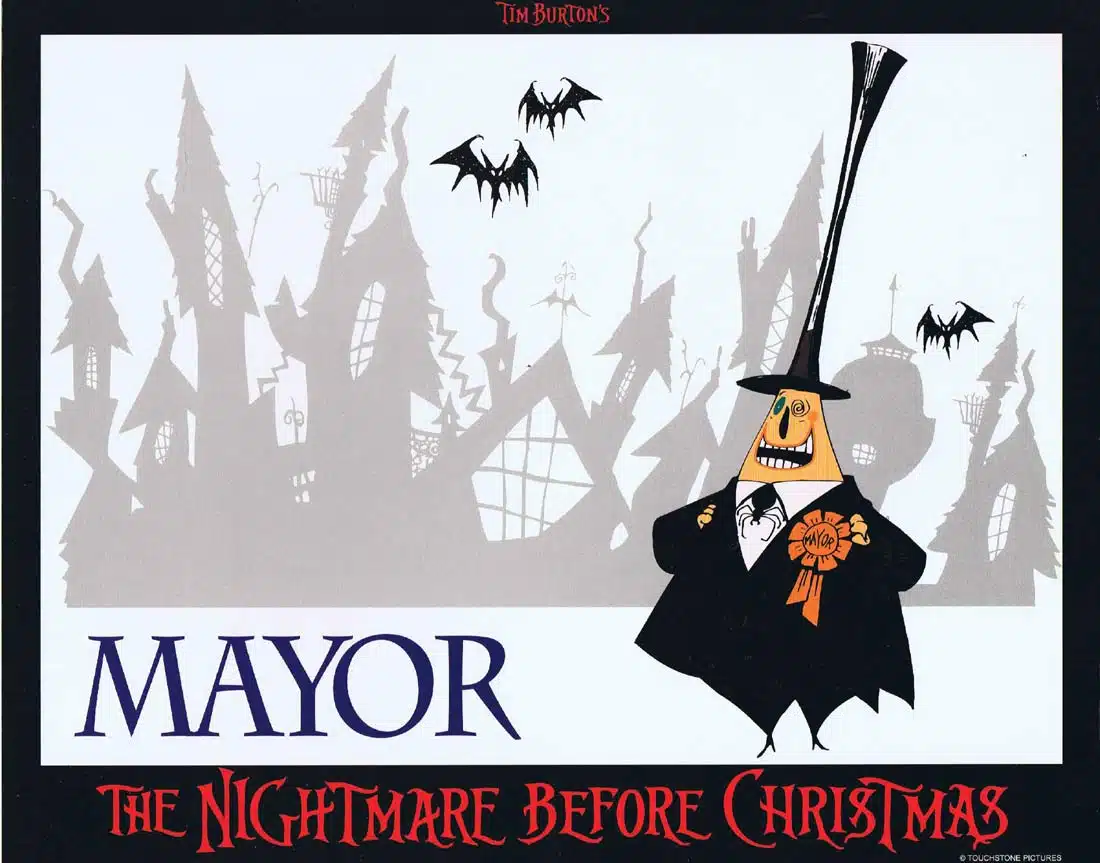THE NIGHTMARE BEFORE CHRISTMAS Lobby Card 2 Tim Burton Danny Elfman