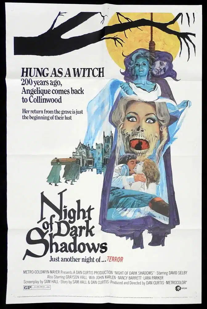 NIGHT OF DARK SHADOWS Original US one sheet Movie Poster David Selby Grayson Hall