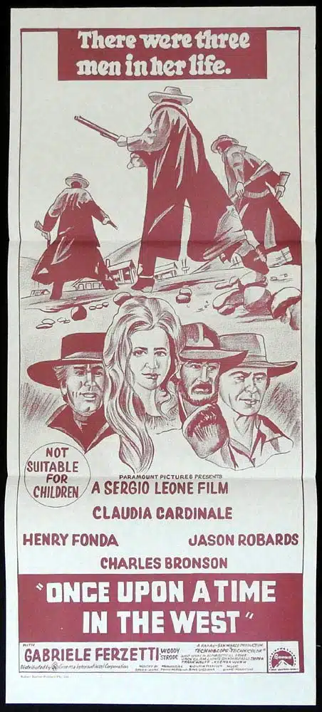 ONCE UPON A TIME IN THE WEST Original Daybill Movie Poster Sergio Leone Spaghetti Western 2nd print