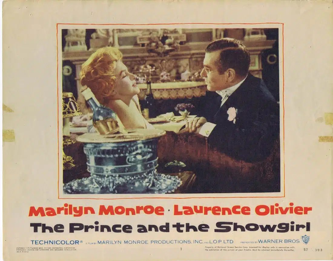 THE PRINCE AND THE SHOWGIRL Original Lobby card 1 Marilyn Monroe Laurence Olivier