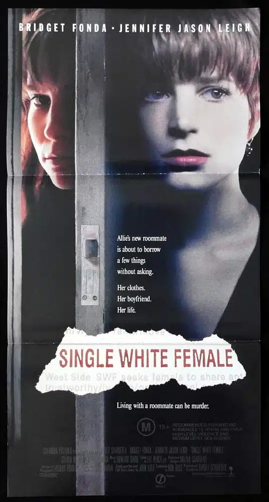 SINGLE WHITE FEMALE Original Daybill Movie poster Bridget Fonda Jennifer Jason Leigh