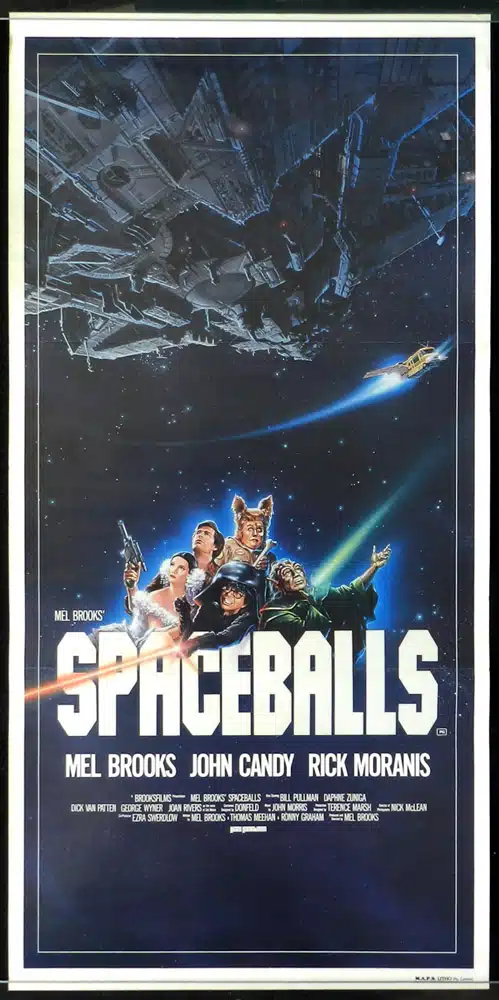 SPACEBALLS Original Daybill Movie Poster Mel Brooks John Candy Rick Moranis