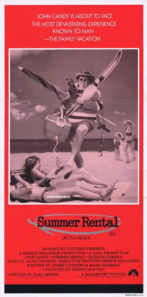 SUMMER RENTAL Original Daybill Movie Poster John Candy Richard Crenna Rip Torn