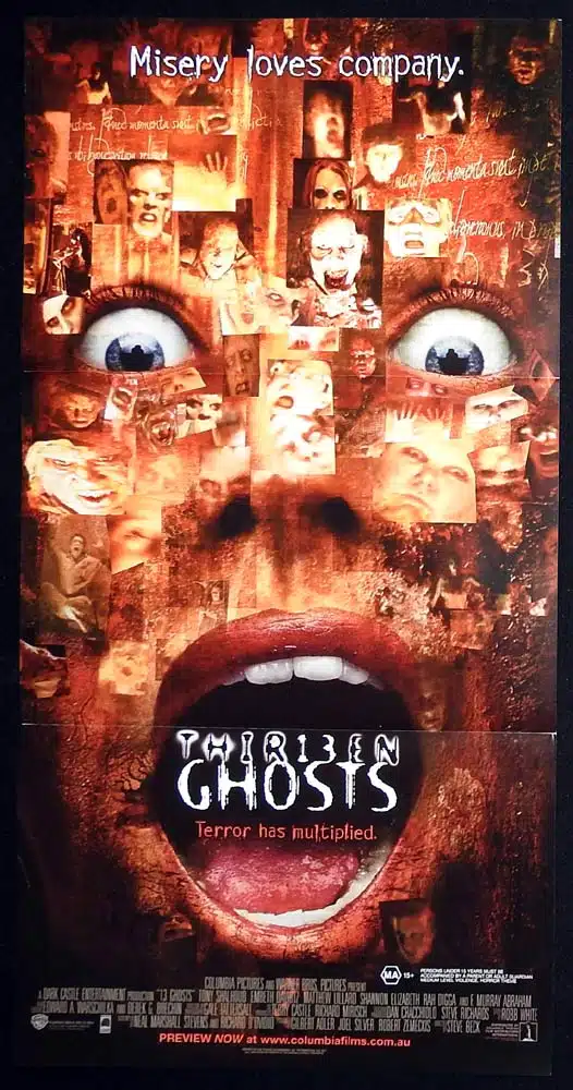THIR13EN GHOSTS Original daybill Movie poster Thirteen Ghosts 13