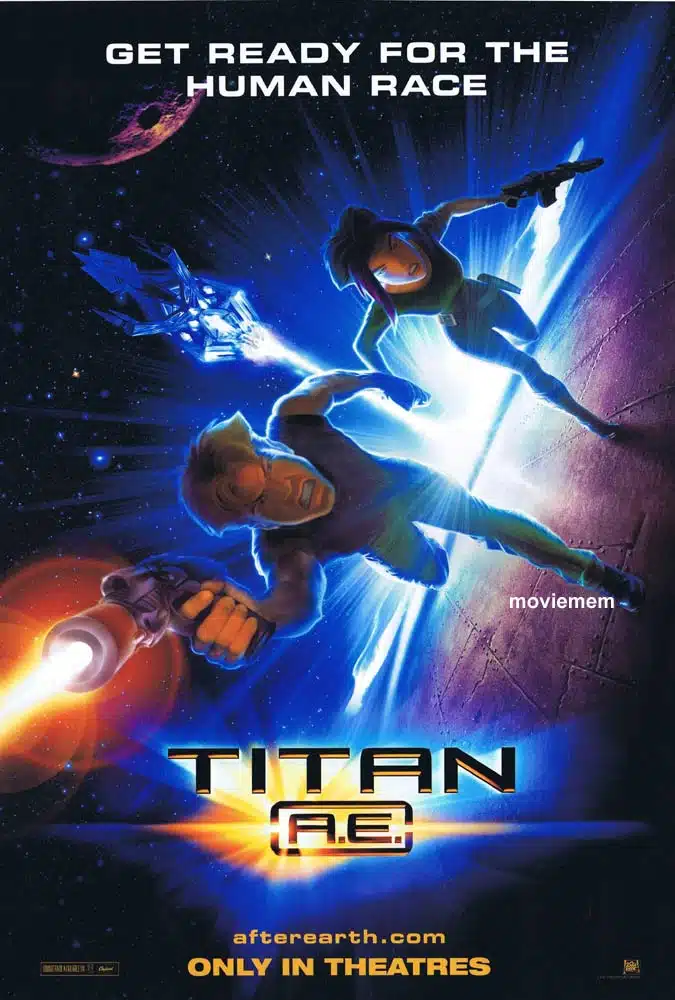 TITAN AE Original Double Sided Daybill Movie Poster Matt Damon Bill Pullman