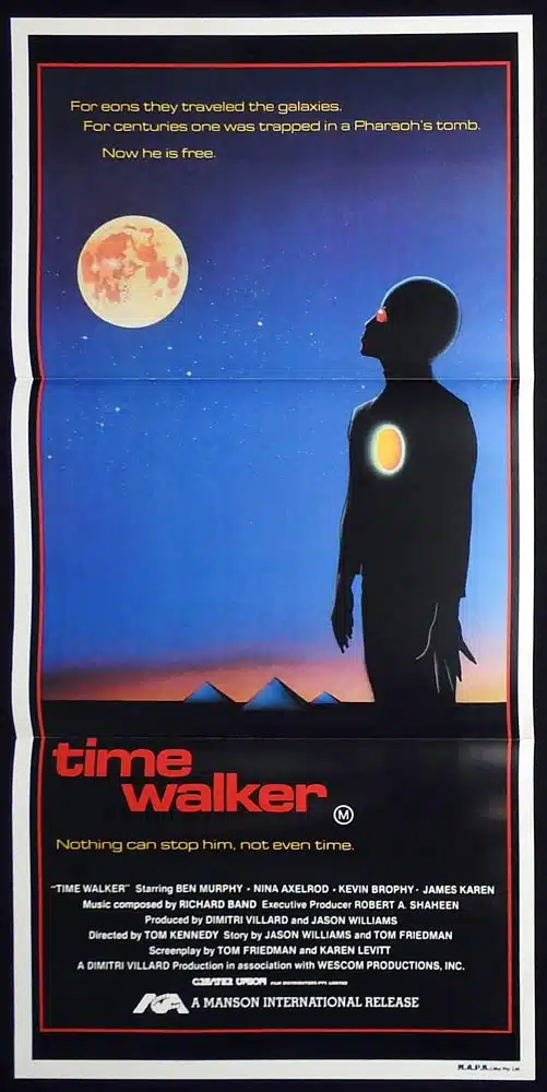 TIME WALKER Original daybill Movie poster Ben Murphy Nina Axelrod Sci Fi