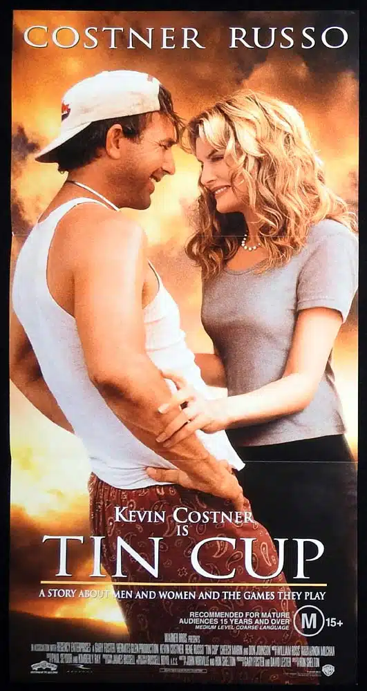 TIN CUP Original Daybill Movie poster Kevin Costner Rene Russo Cheech Marin