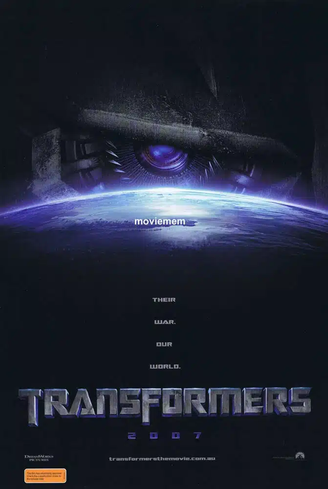 TRANSFORMERS Original Double Sided Daybill Movie Poster Shia LaBeouf Tyrese Gibson