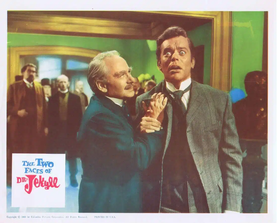 THE TWO FACES OF DR JEKYLL Original Lobby Card 4 Hammer Horror Christopher Lee