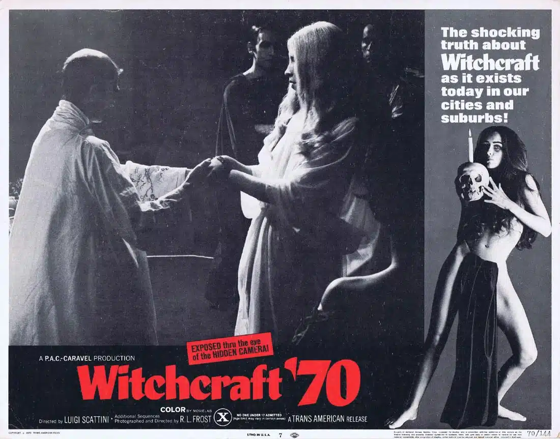 WITCHCRAFT ’70 Original Lobby Card 7 Hidden Camera Witches