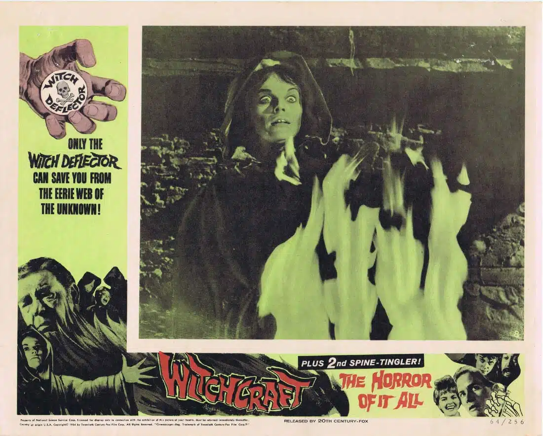 WITCHCRAFT plus THE HORROR OF IT ALL Original Double Bill US Lobby Card 8 Horror