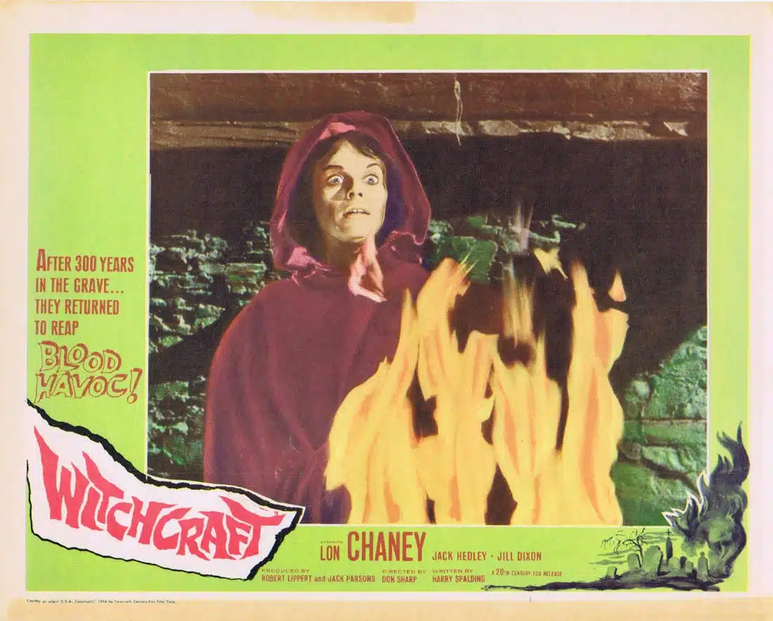 WITCHCRAFT Original Lobby Card 1 Horror Lon Chaney Blood Havoc