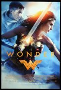 WONDER WOMAN Original US One sheet Movie poster Gal Gadot Chris Pine Robin Wright