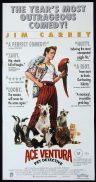 ACE VENTURA PET DETECTIVE Original Daybill Movie poster Jim Carrey Sean Young